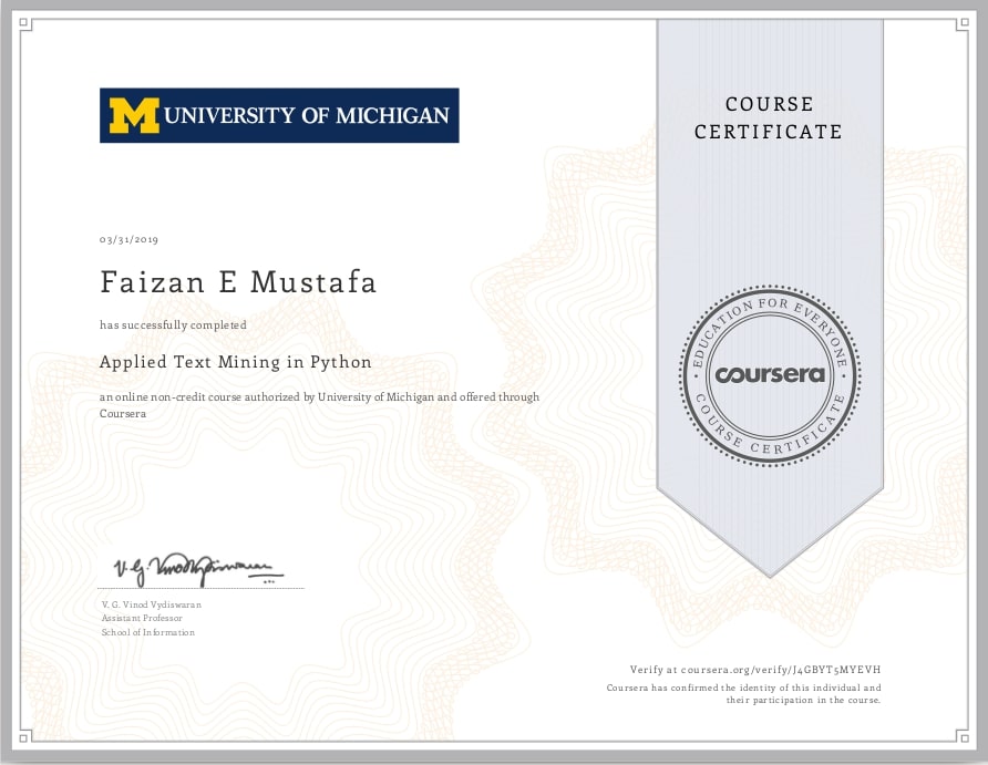 Course 4 Certificate