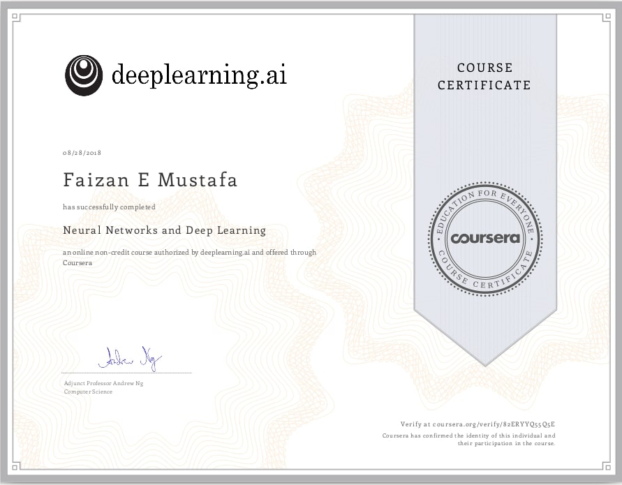 Course 1 Certificate