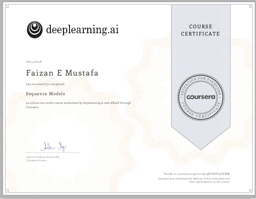 Course 5 Certificate